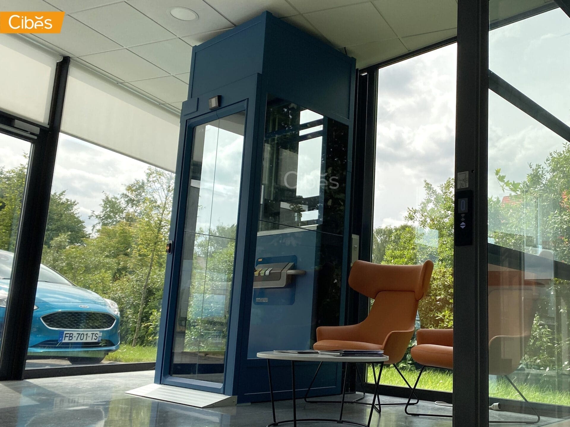 Cibes Cloud Plus home elevator Azure Blue 2 Cibes Cloud Plus home elevator Azure Blue 2